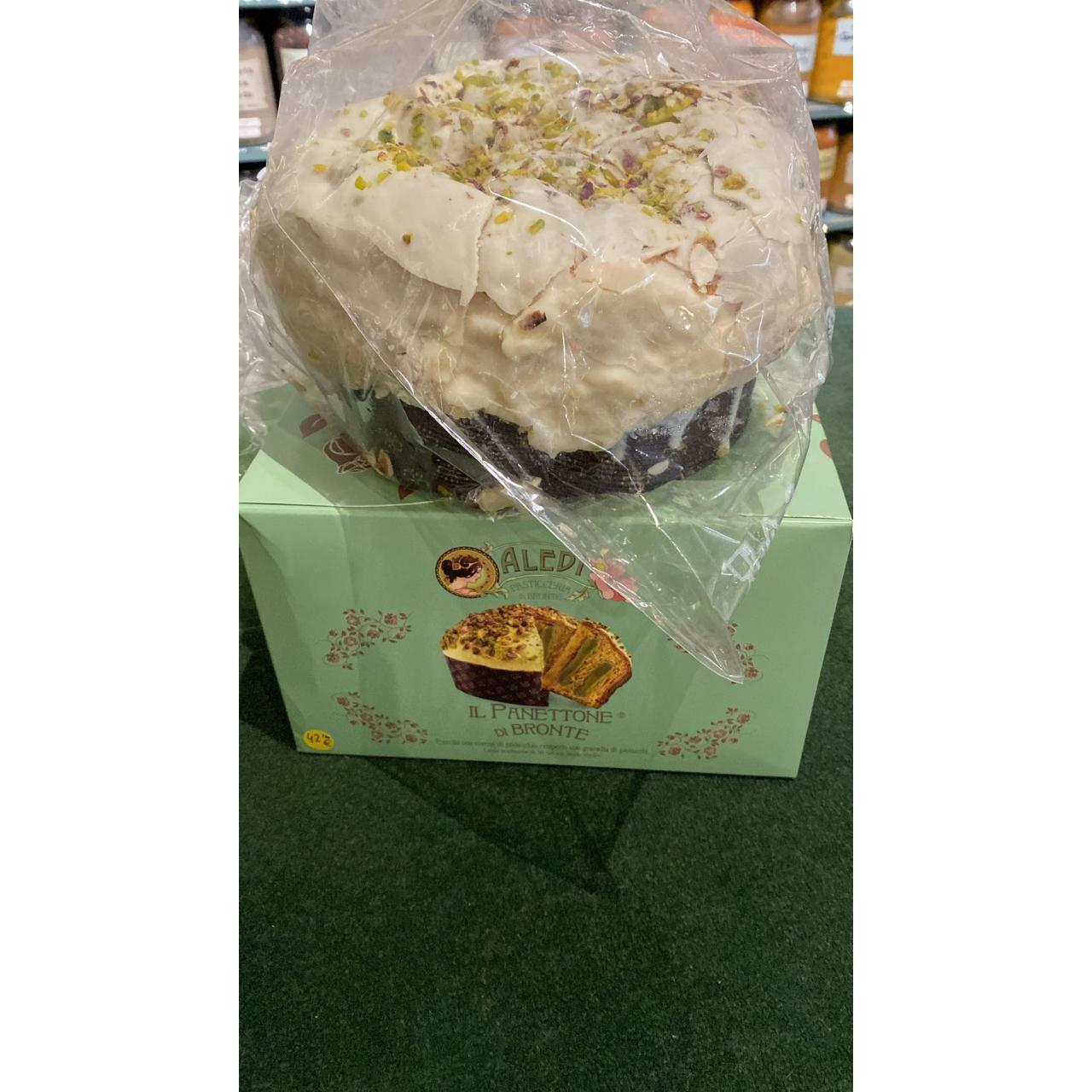 Panettone crema de pistacho y chocolate blanco 900gr